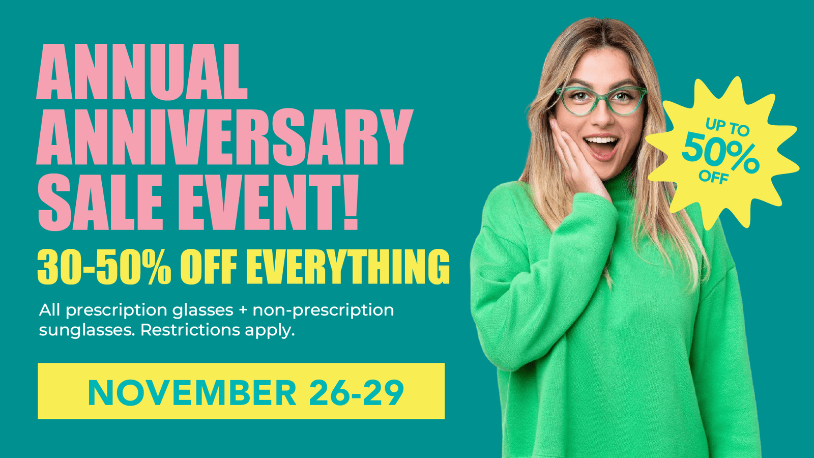 Anniversary with Big Savings Poster
