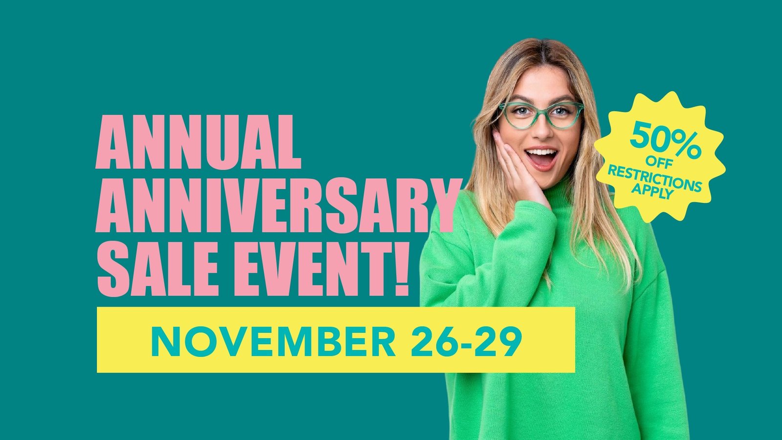 Anniversary with Big Savings Poster