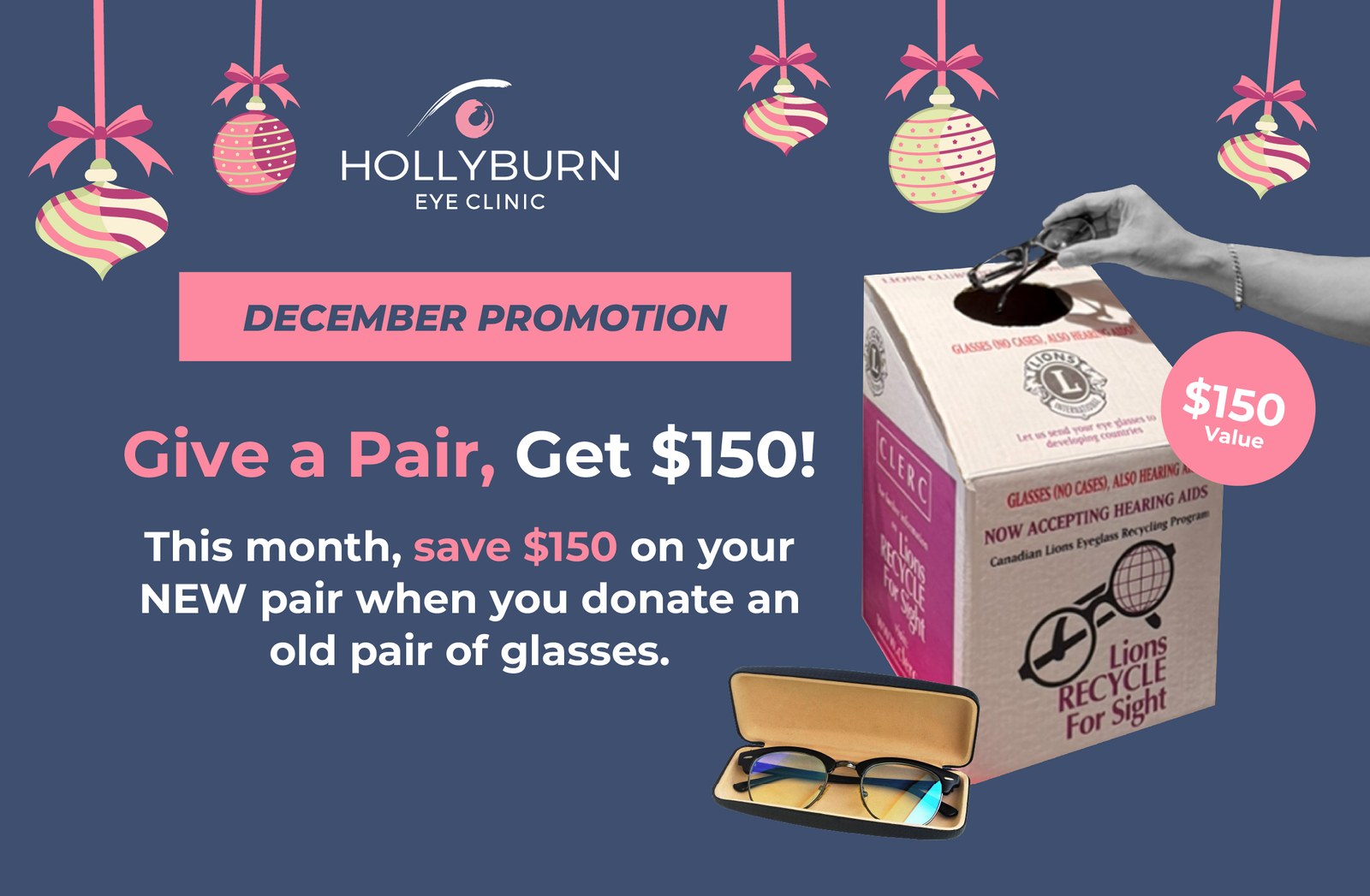 December Promotion at Hollyburn Eye Clinic Artwork