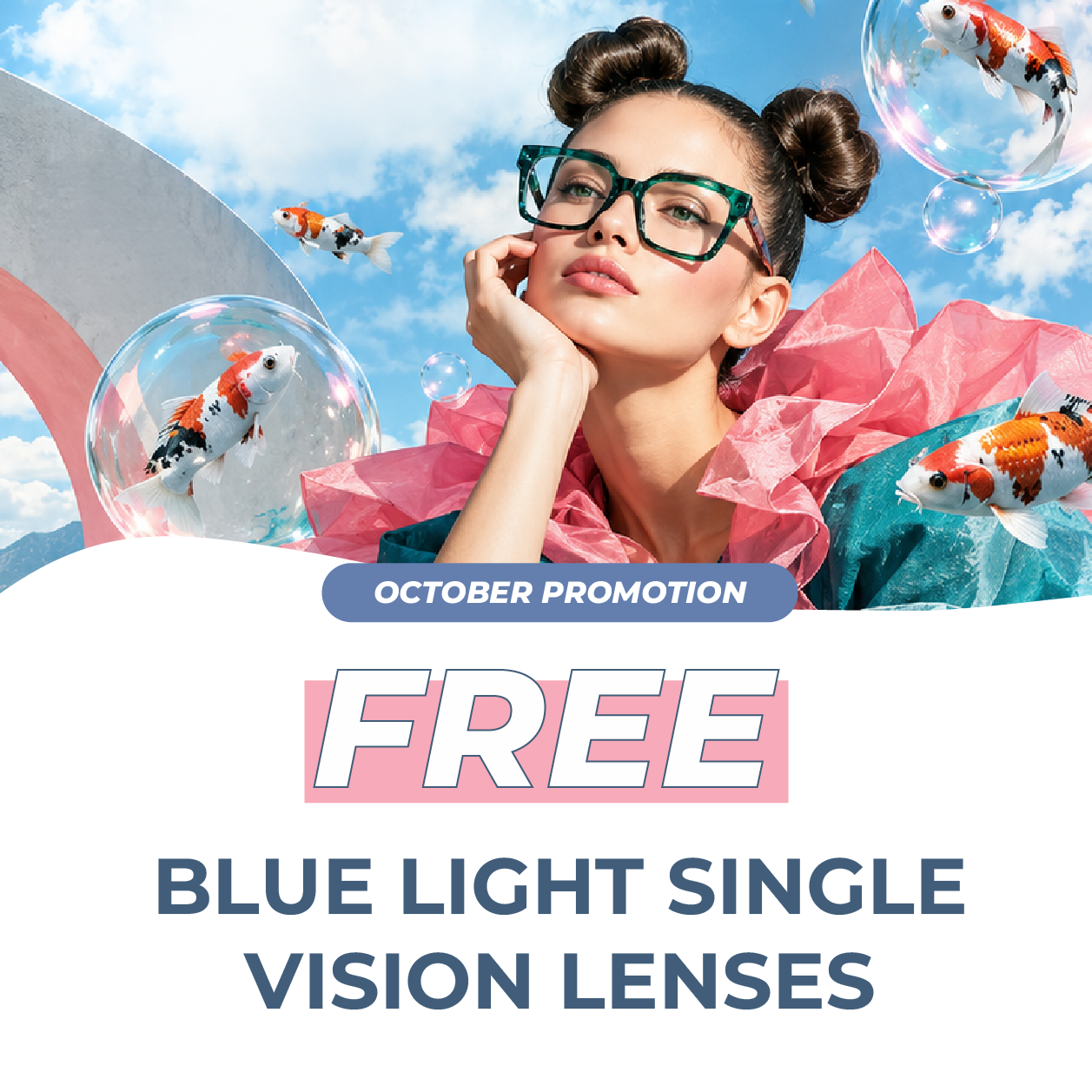 Free Blue Light Single Vision Lenses promotion at Hollyburn Eye Clinic in North Vancouver